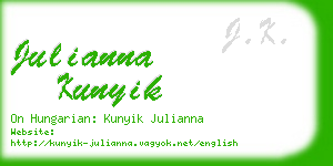 julianna kunyik business card